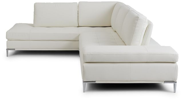 Camden White Micro Left Chaise Sectional (4)