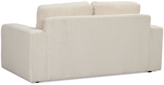 Charlie Ivory Fabric Loveseat