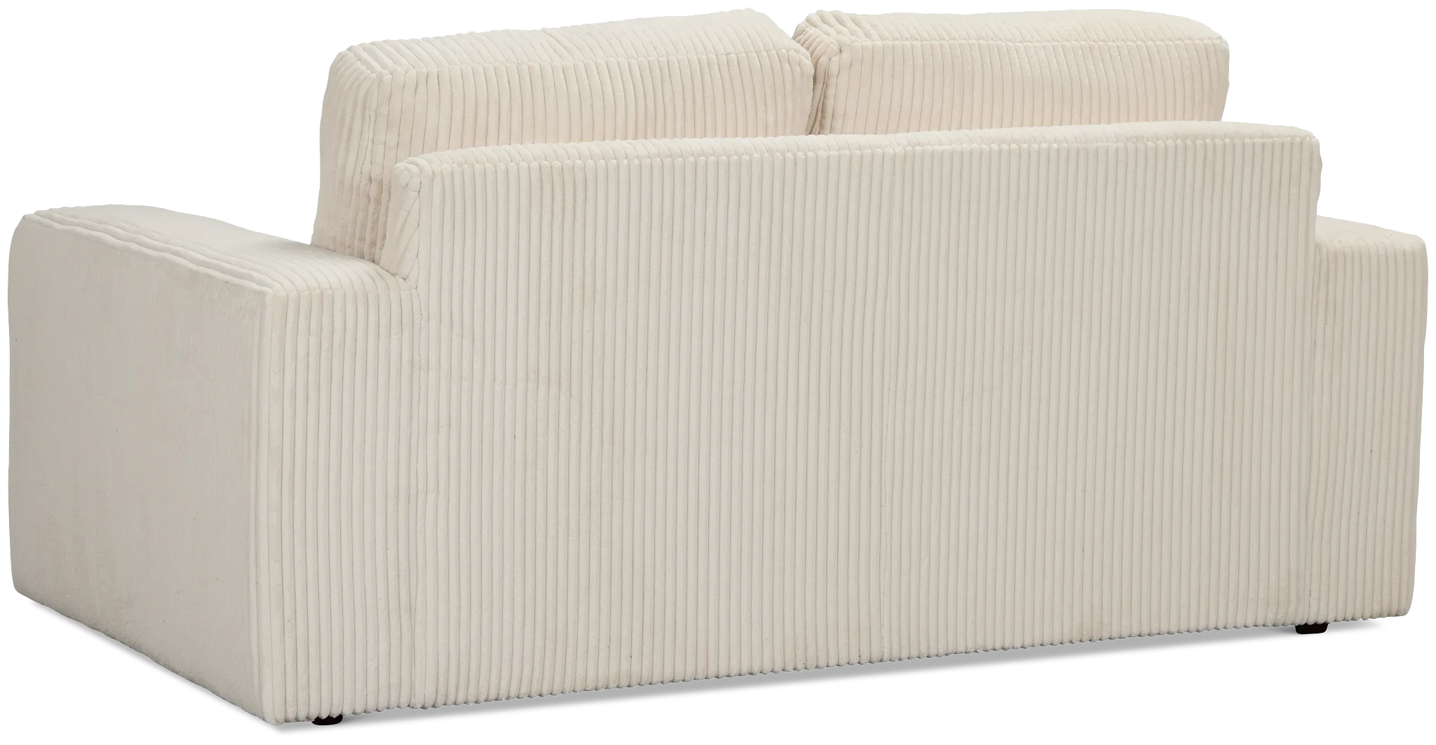 Charlie Ivory Fabric Loveseat