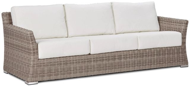 Raleigh White Woven Sofa