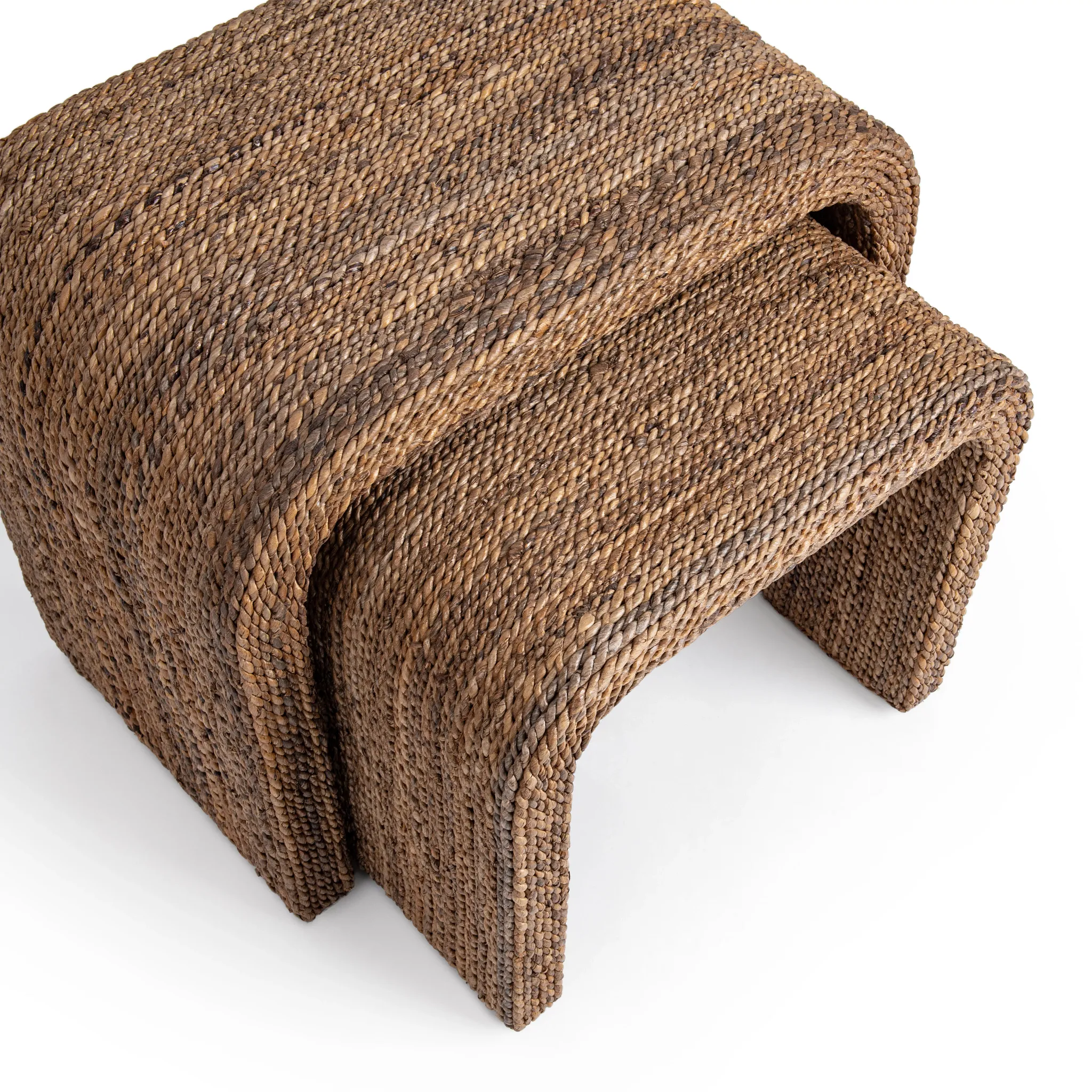 Tiki Light Tone Set Of 2 Nesting End Table