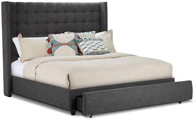 Chatham Dark Gray High Platform Storage Bed