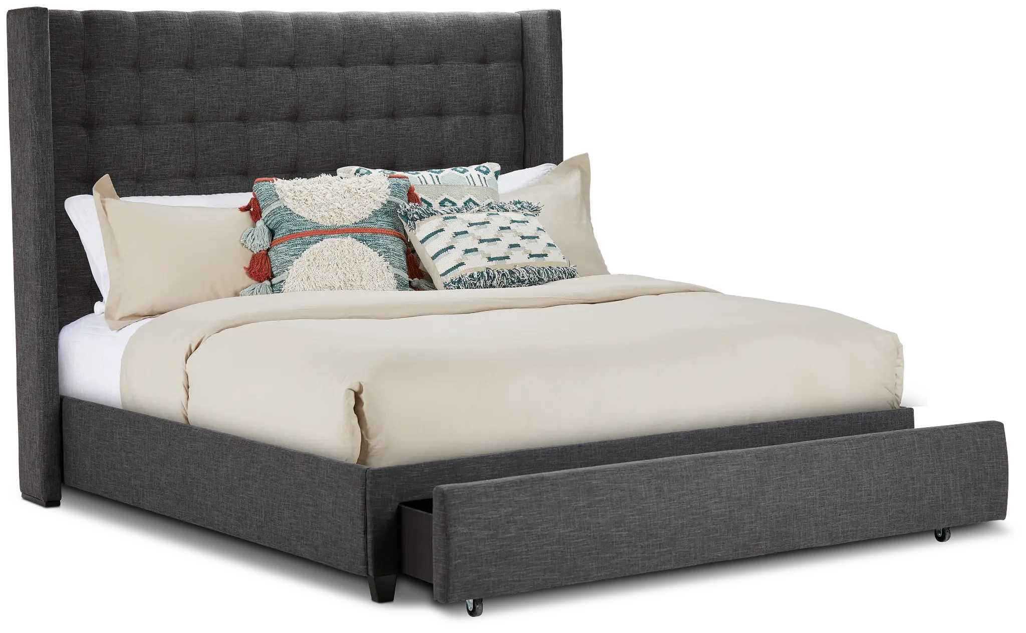 Chatham Dark Gray High Platform Storage Bed Chatham Dark Gray High Platform Storage Bed