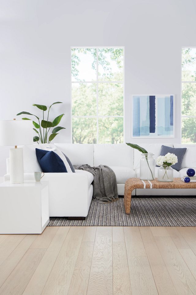 Edgewater Peyton White Medium Two-arm Sectional