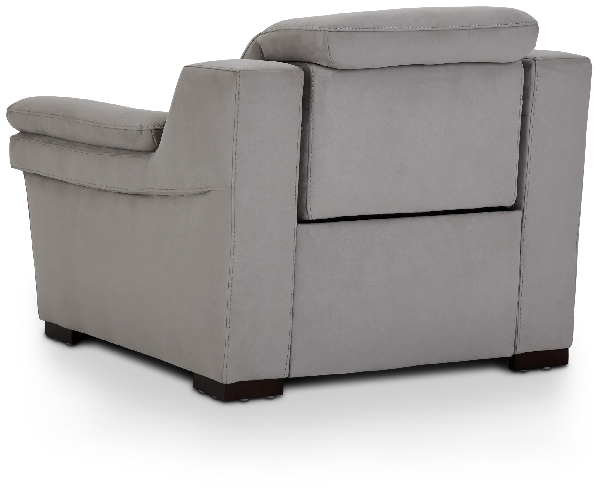 Sentinel Light Gray Micro Power Recliner With Power Headrest