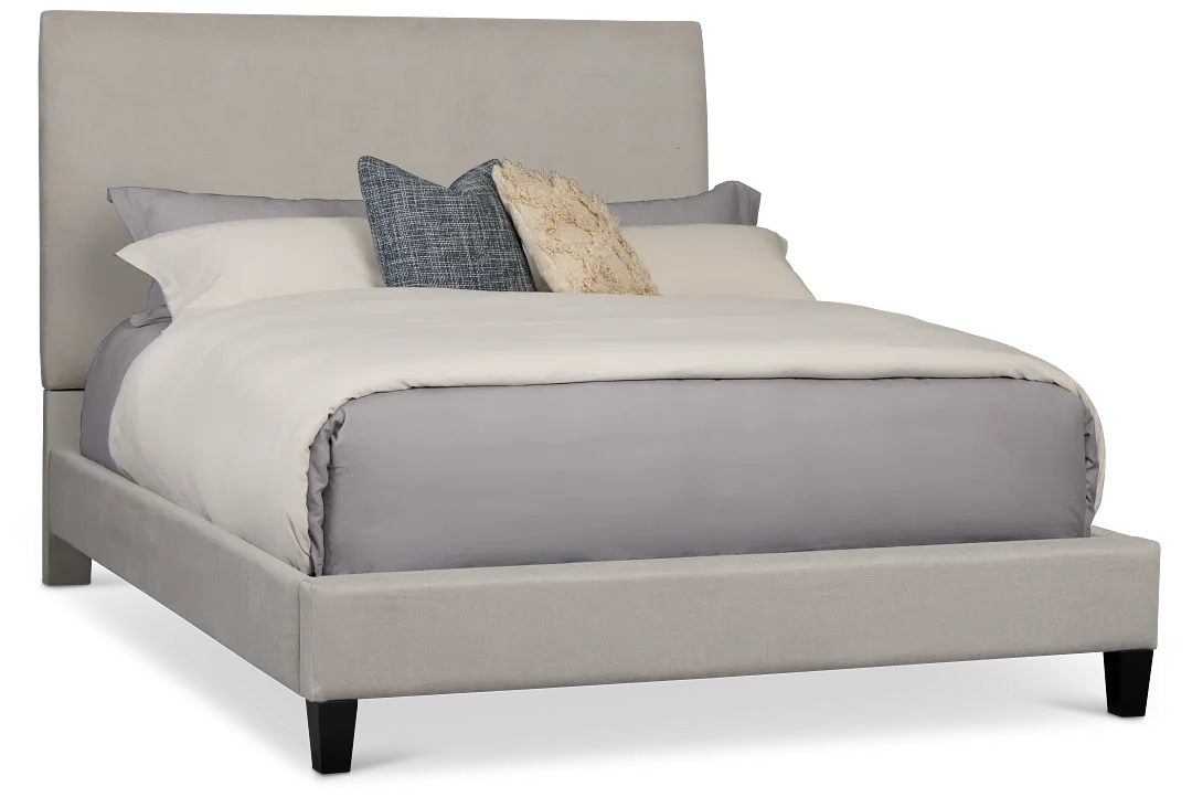 Lucy Light Gray Uph Platform Bed