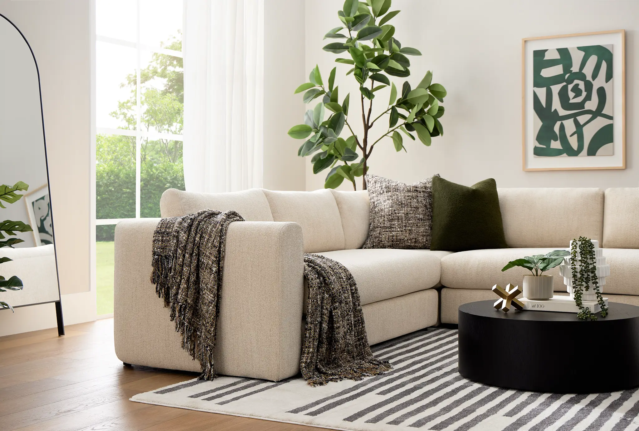Alma Light Beige Fabric Medium Right Chaise Sectional Alma Light Beige Fabric Medium Right Chaise Sectional