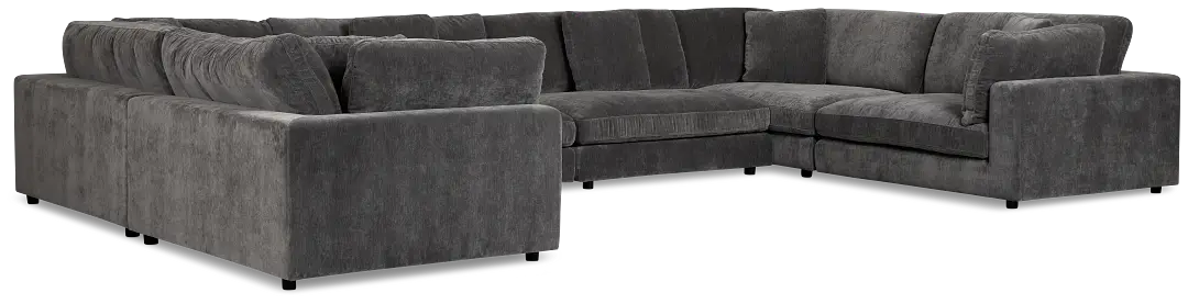 Lounge Dark Gray Fabric U-shaped Sectional Lounge Dark Gray Fabric U-shaped Sectional