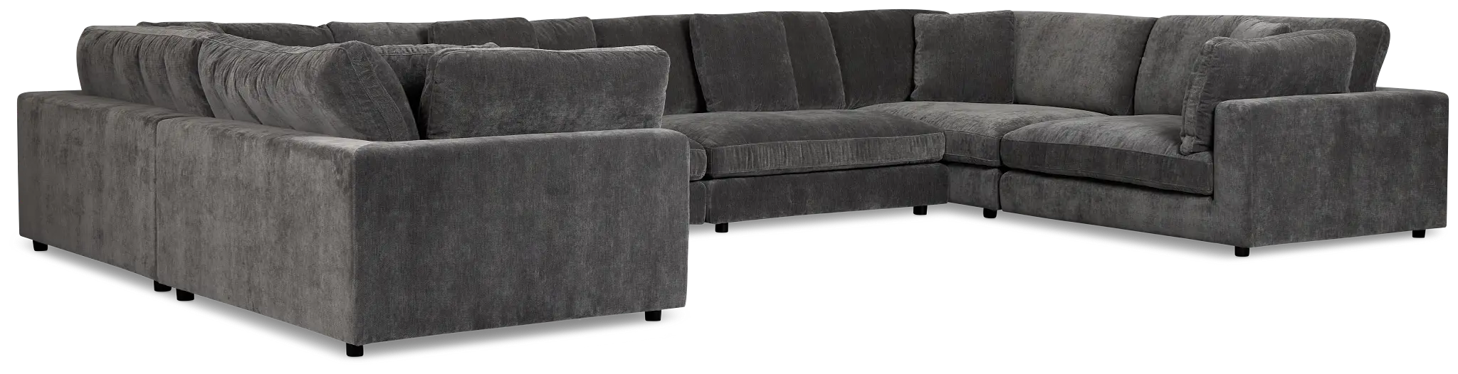 Lounge Dark Gray Fabric U-shaped Sectional Lounge Dark Gray Fabric U-shaped Sectional