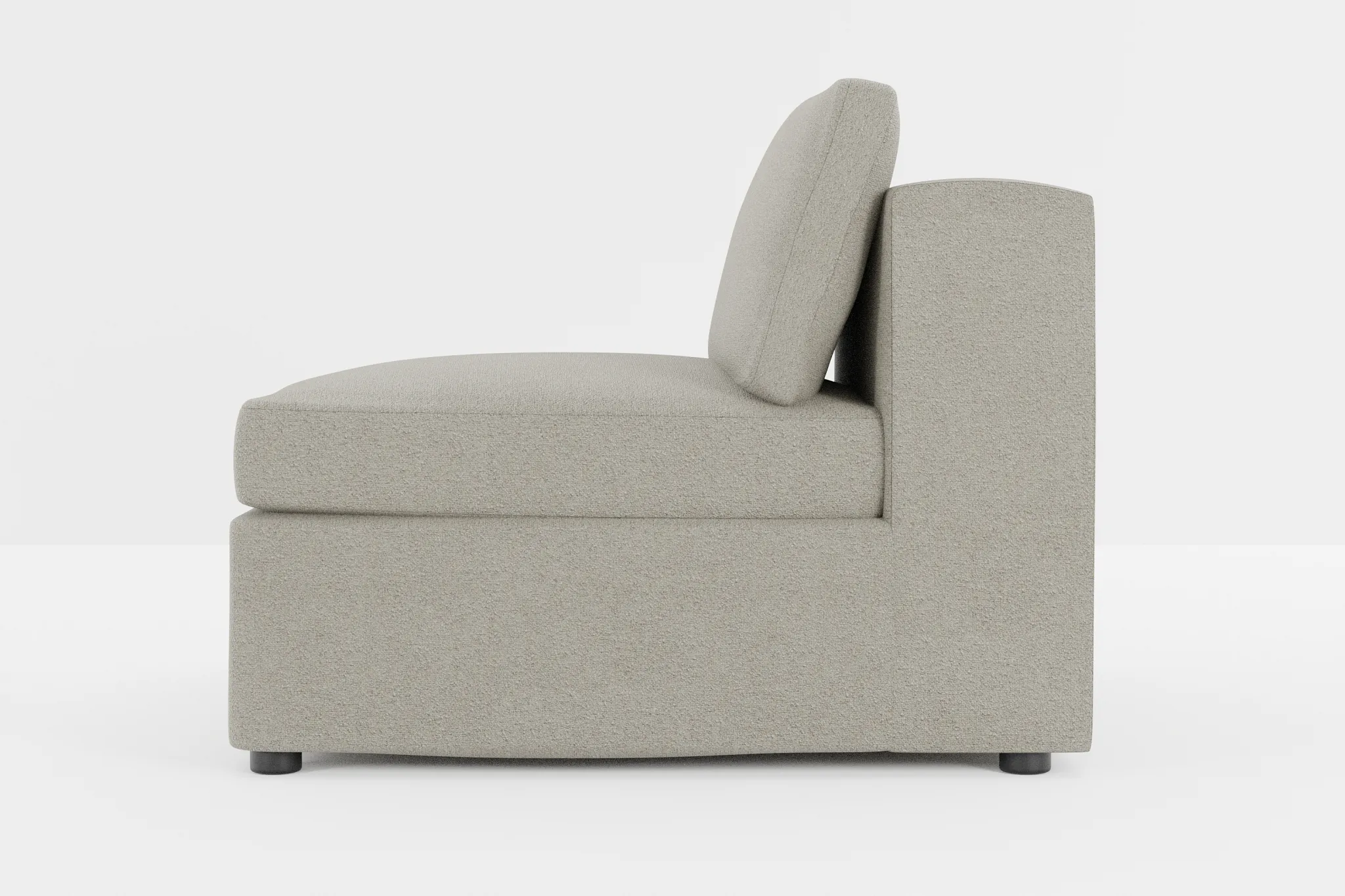 Destin Elite Gray Fabric Armless Chair