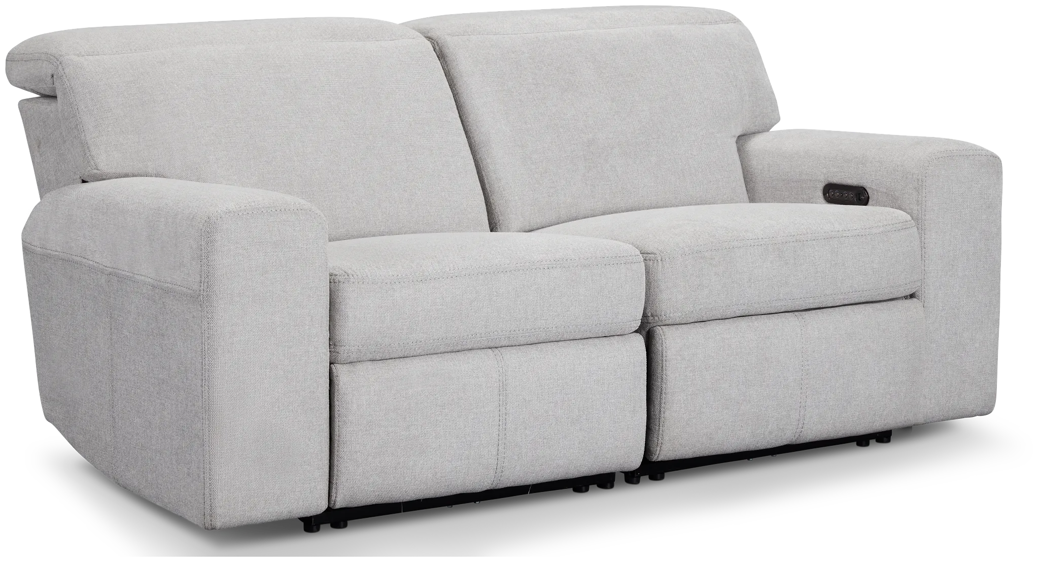 Callum Light Gray Fabric Power Reclining Sofa