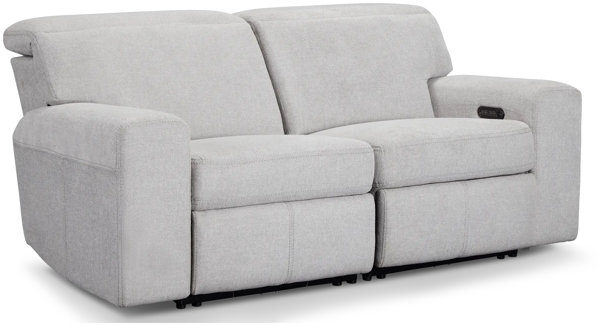 Callum Light Gray Fabric Power Reclining Sofa Callum Light Gray Fabric Power Reclining Sofa