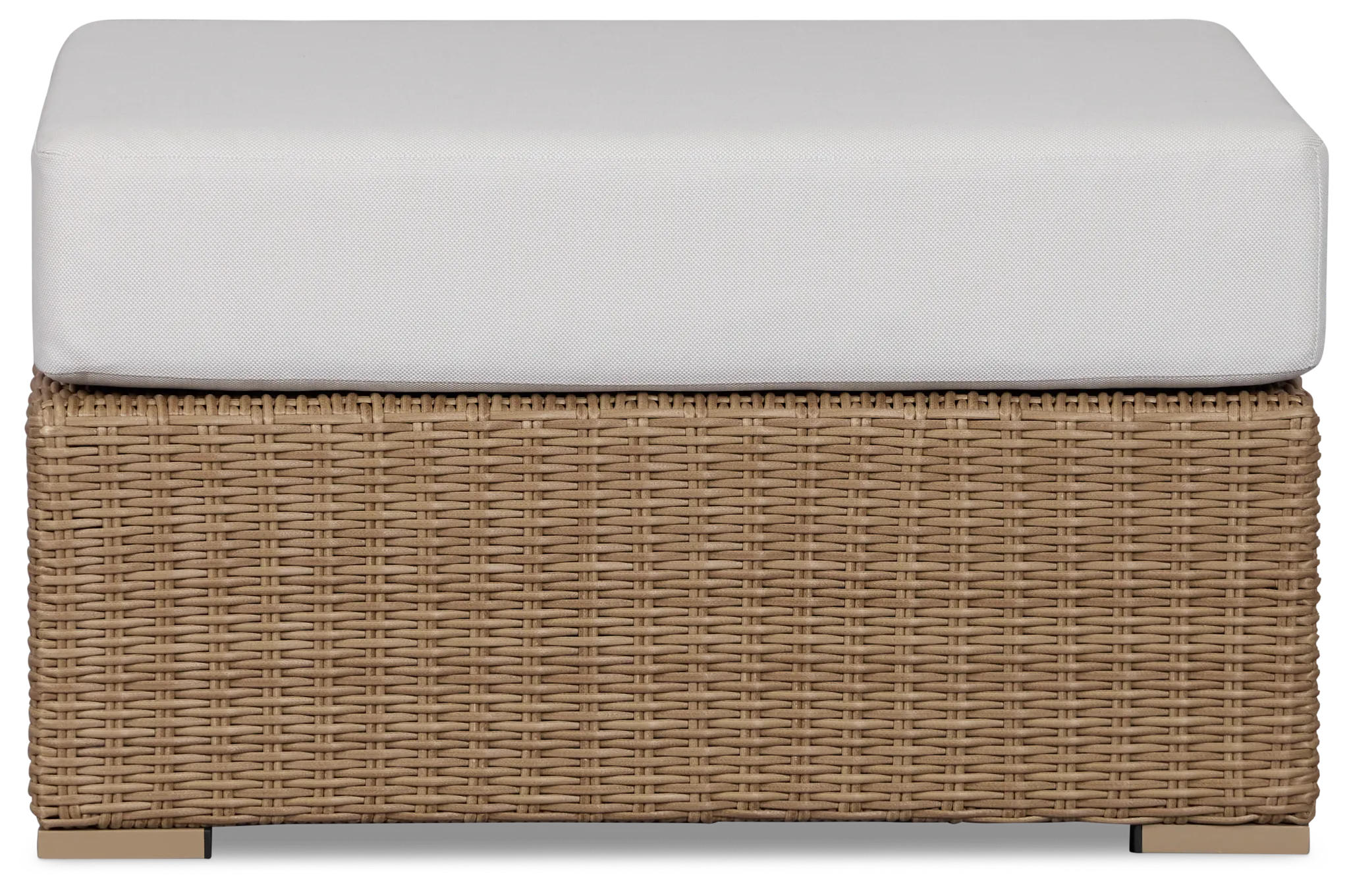 Montecito Light Tone Large Ottoman With Light Beige Cushions