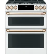 Cafe 950 Series White 30" Dual Fuel Range