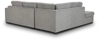 Blakely Gray Fabric Small Left Bumper Sectional