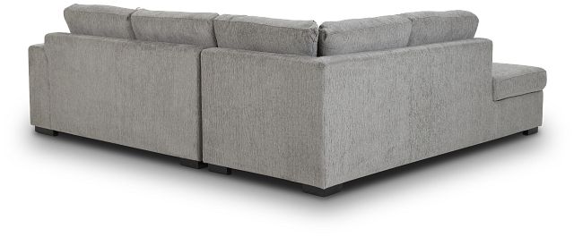 Blakely Gray Fabric Small Left Bumper Sectional