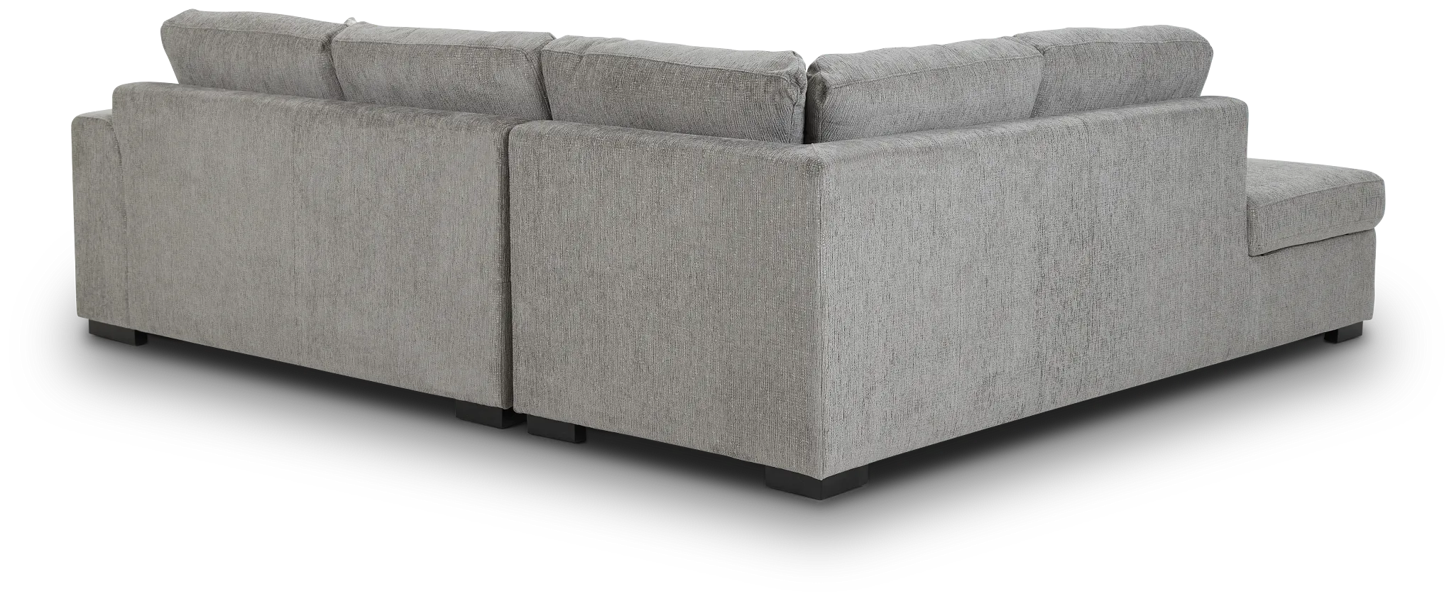 Blakely Gray Fabric Small Left Bumper Sectional