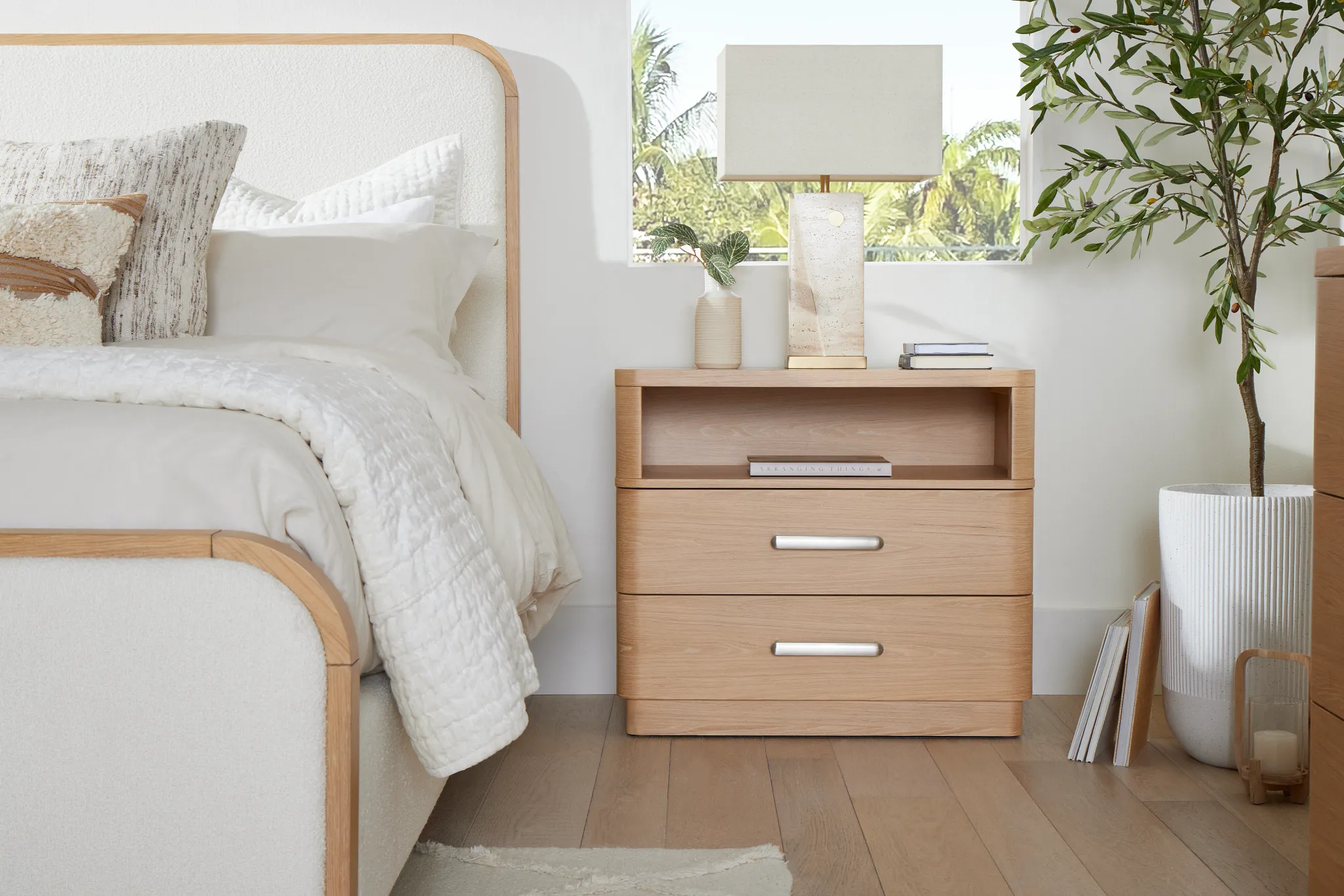 Malibu Light Tone Wood Nightstand