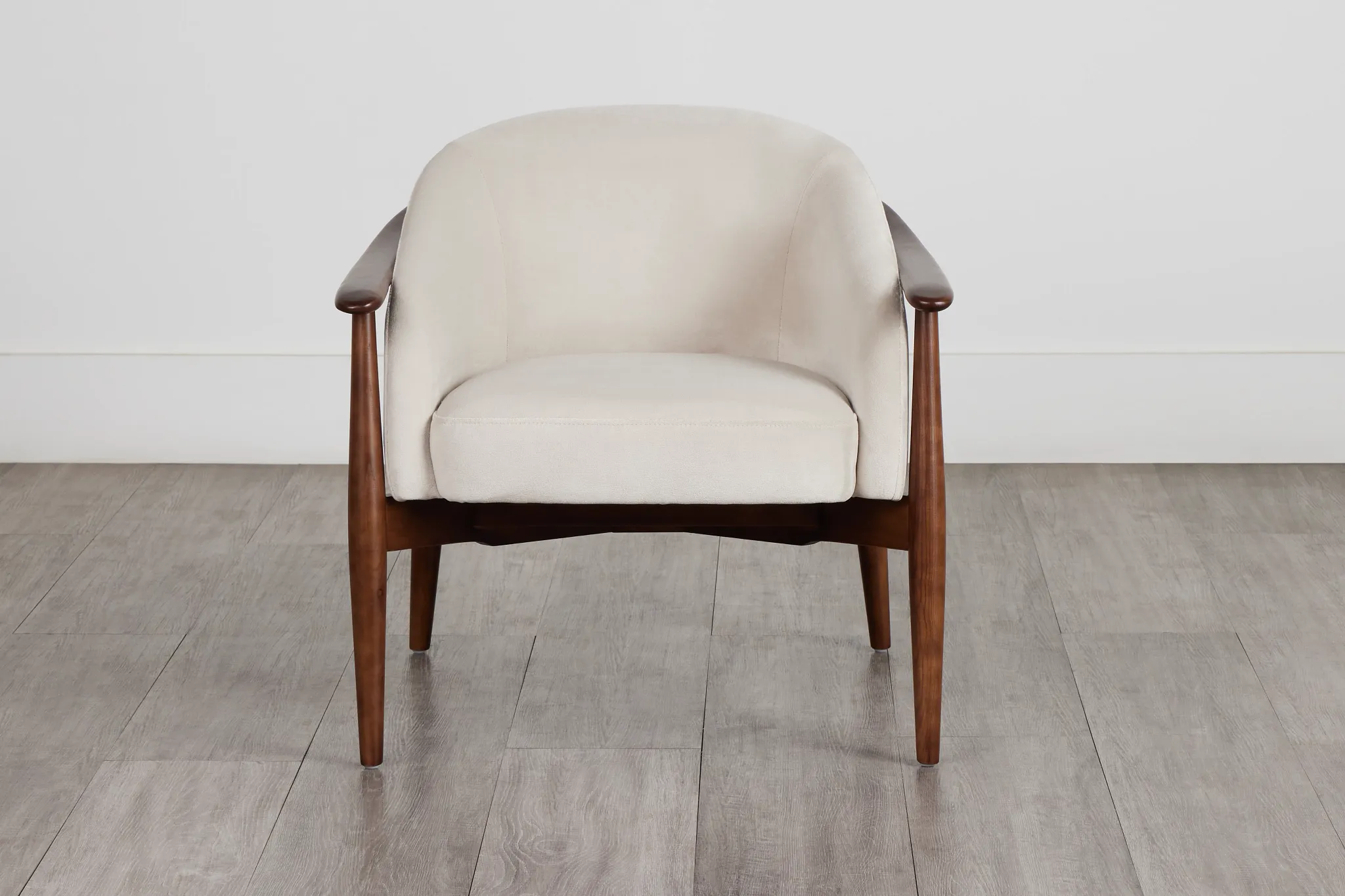 Nova Beige Velvet Accent Chair