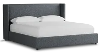 Captiva Elevation Gray 48" Upholstered Shelter Bed