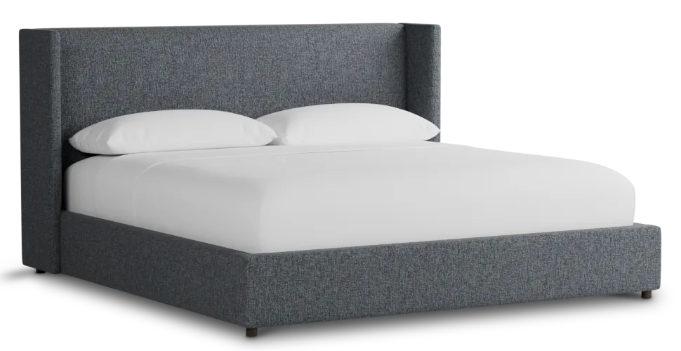 Captiva Elavation Gray 48" Upholstered Shelter Bed