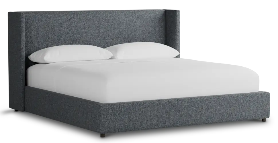 Captiva Elavation Gray 48" Upholstered Shelter Bed Captiva Elavation Gray 48" Upholstered Shelter Bed