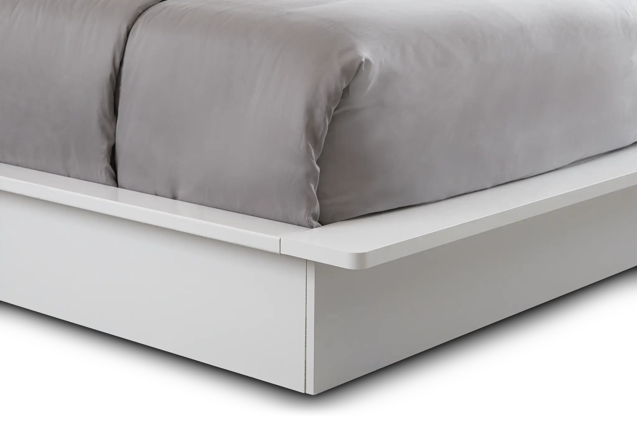 Midtown White Wood Platform Bed Midtown White Wood Platform Bed