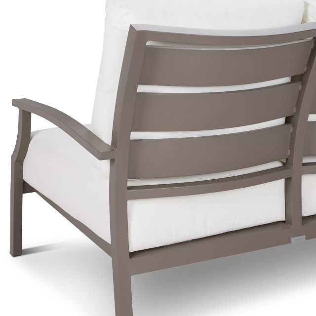 Raleigh White Aluminum Loveseat