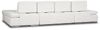 Eden White Micro Double Chaise Sleeper Storage Sectional
