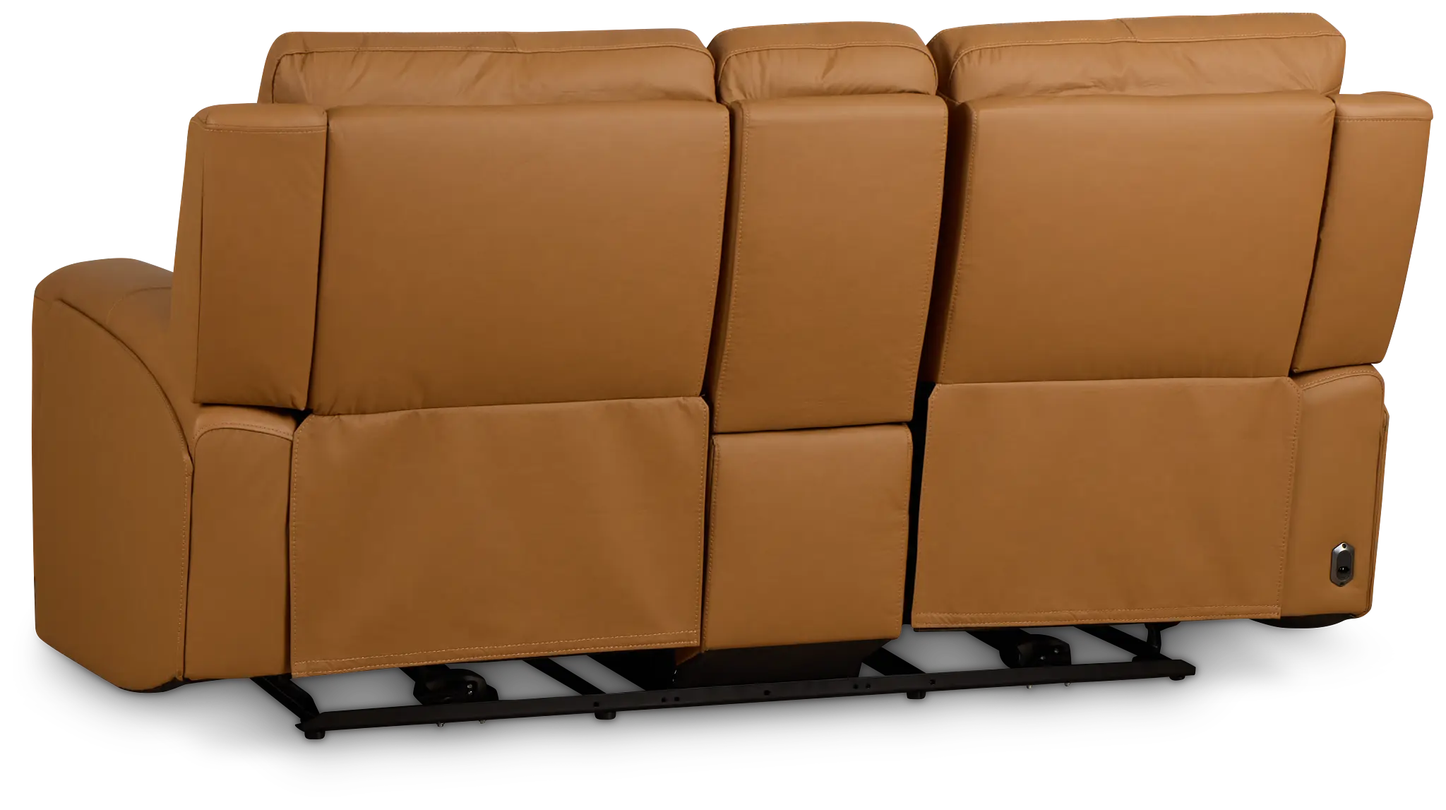 Summit Light Brown Lthr/vinyl Power Reclining Console Loveseat W/ Power Headrest Summit Light Brown Lthr/vinyl Power Reclining Console Loveseat W/ Power Headrest