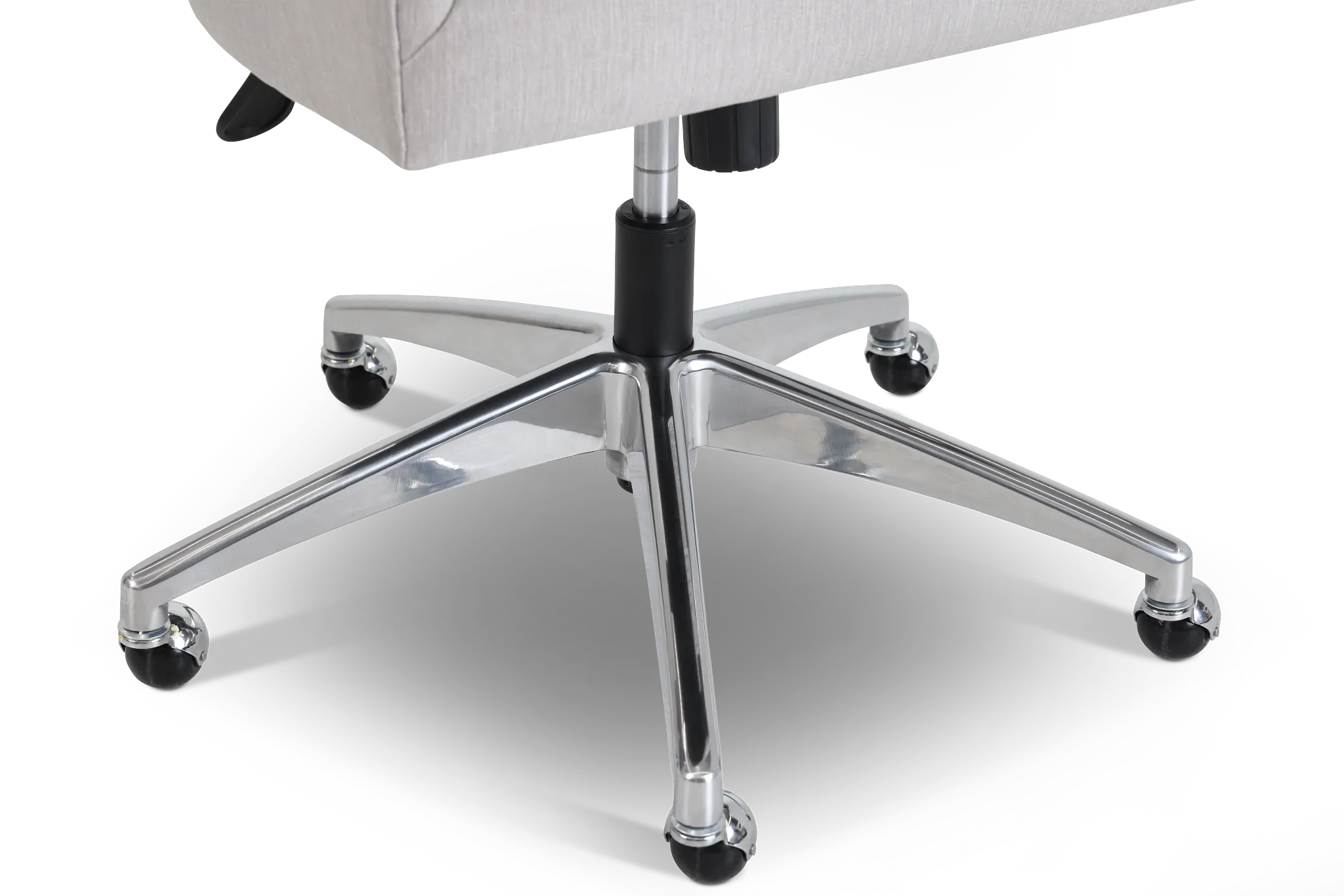 Newport Gray Metal Upholstered Desk Chair