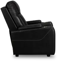 Optimus Black Lthr/vinyl Power Recliner
