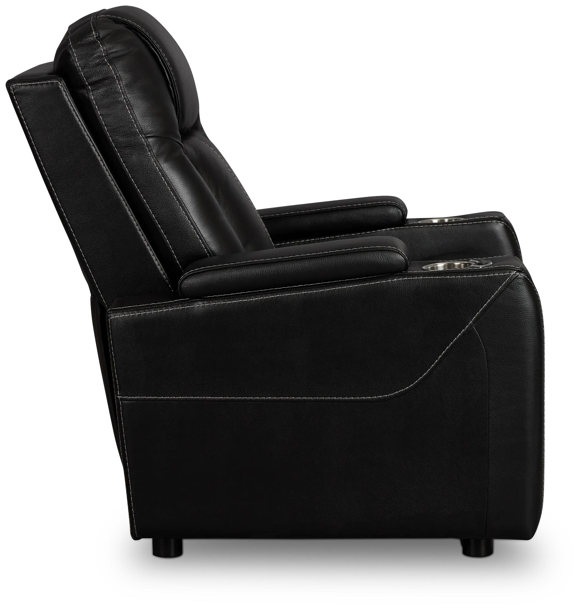 Optimus Black Lthr/vinyl Power Recliner