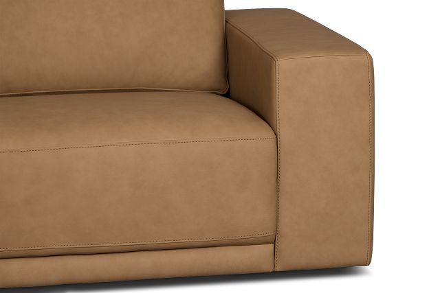 Kellan Light Brown Leather Small Left Chaise Sectional