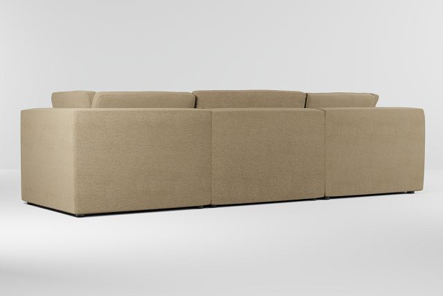 Destin Elite Taupe Fabric 3 Piece Modular Sofa