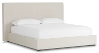 Grayton Suave Beige 54" Upholstered Platform Bed