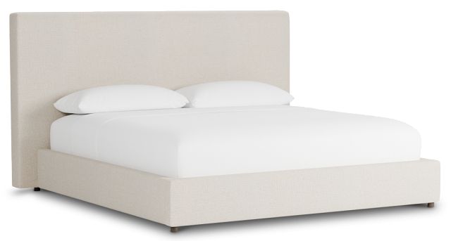 Grayton Suave Beige 54" Upholstered Platform Bed