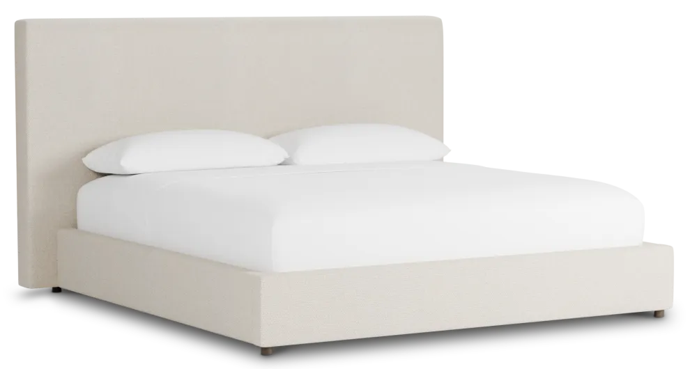 Grayton Suave Beige 54" Upholstered Platform Bed