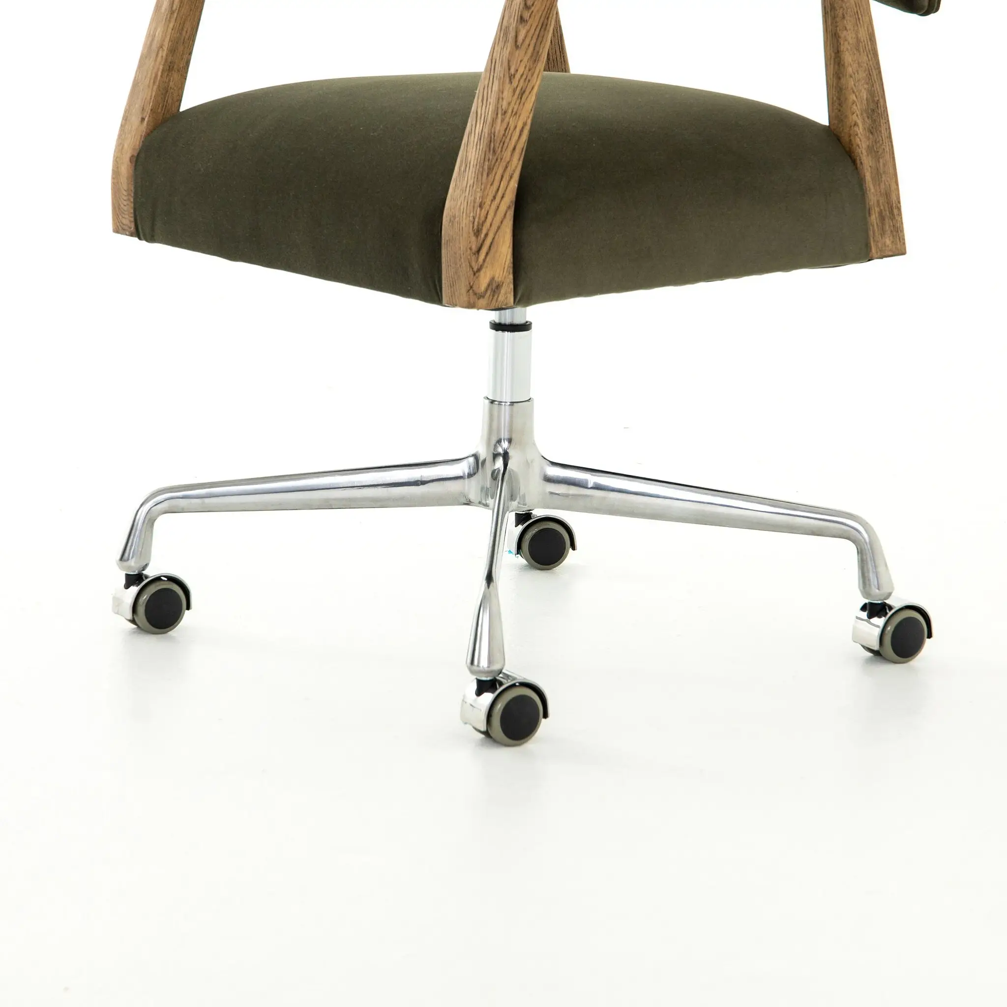 Four Hands Joe Dark Green Velvet Desk Chair Four Hands Joe Dark Green Velvet Desk Chair