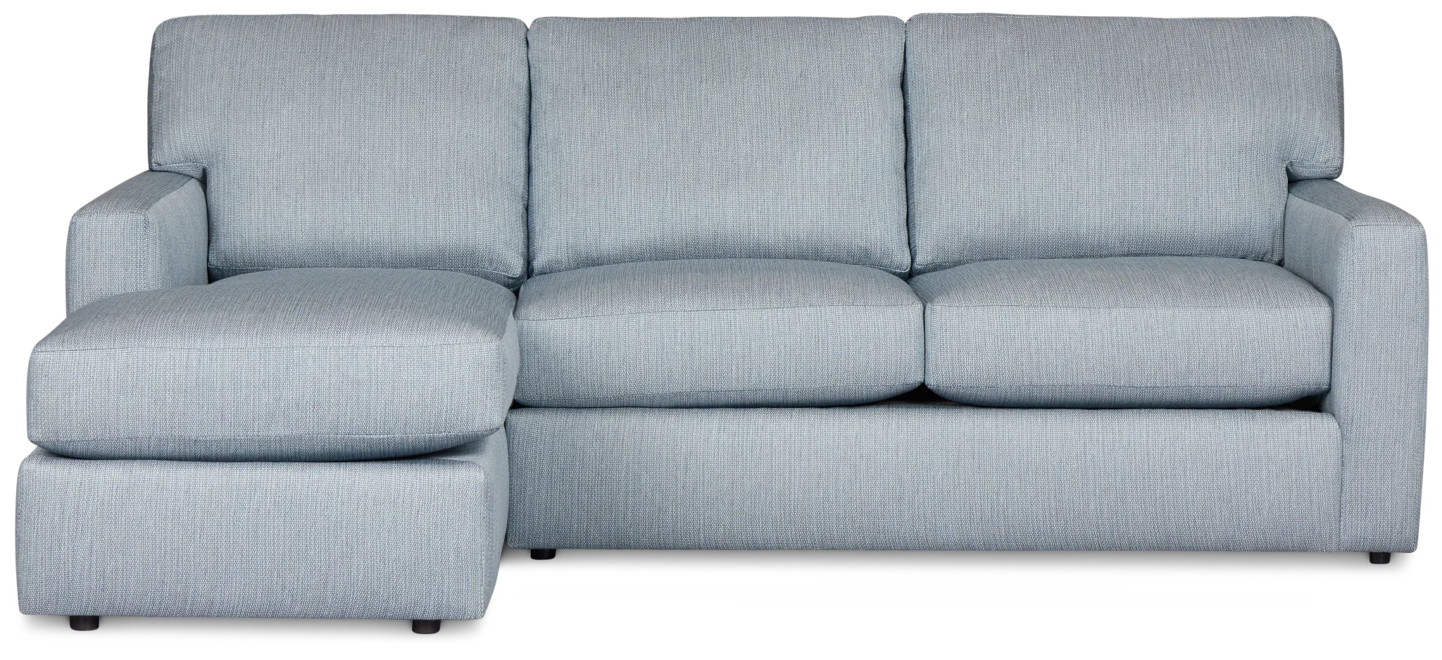 Rhodes Light Blue Fabric Left Chaise Sectional