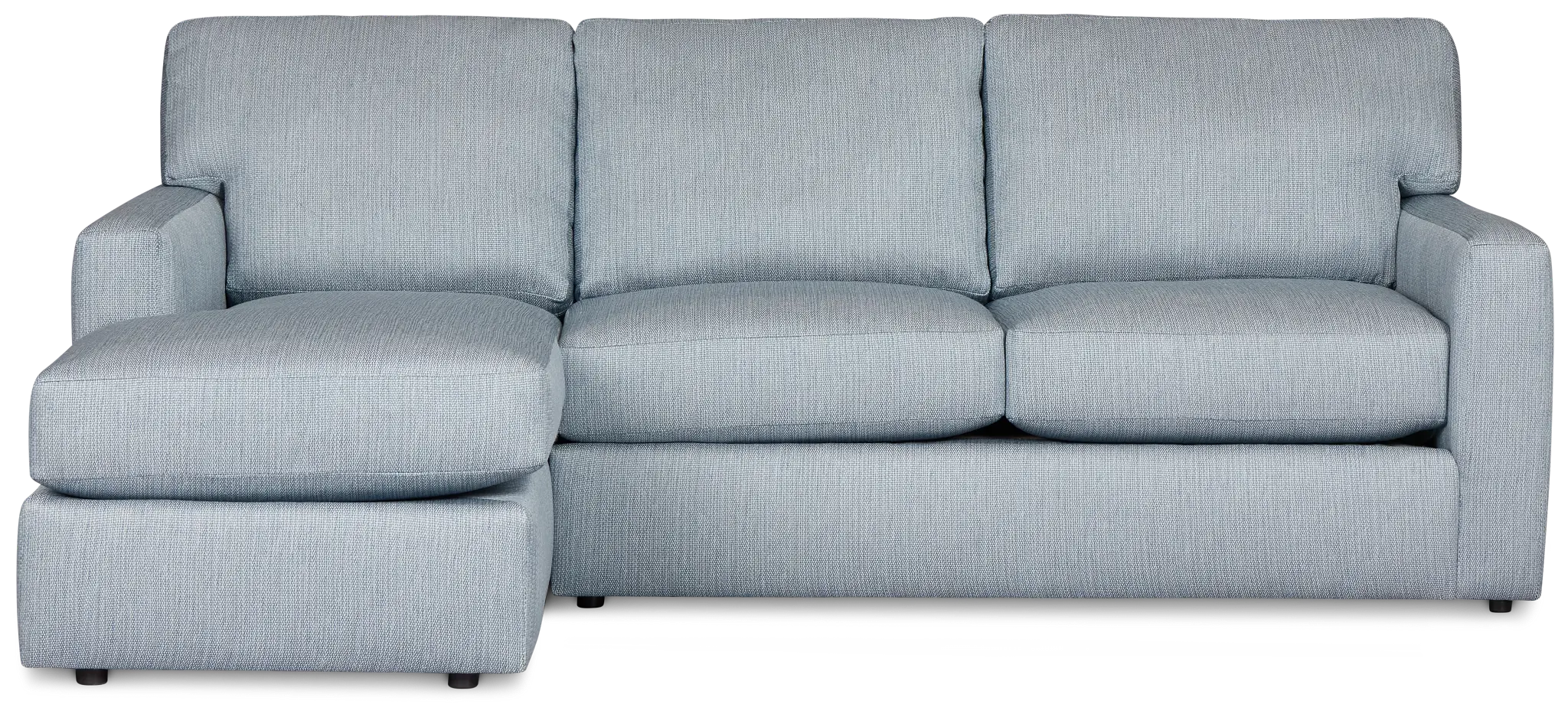 Rhodes Light Blue Fabric Left Chaise Sectional Rhodes Light Blue Fabric Left Chaise Sectional