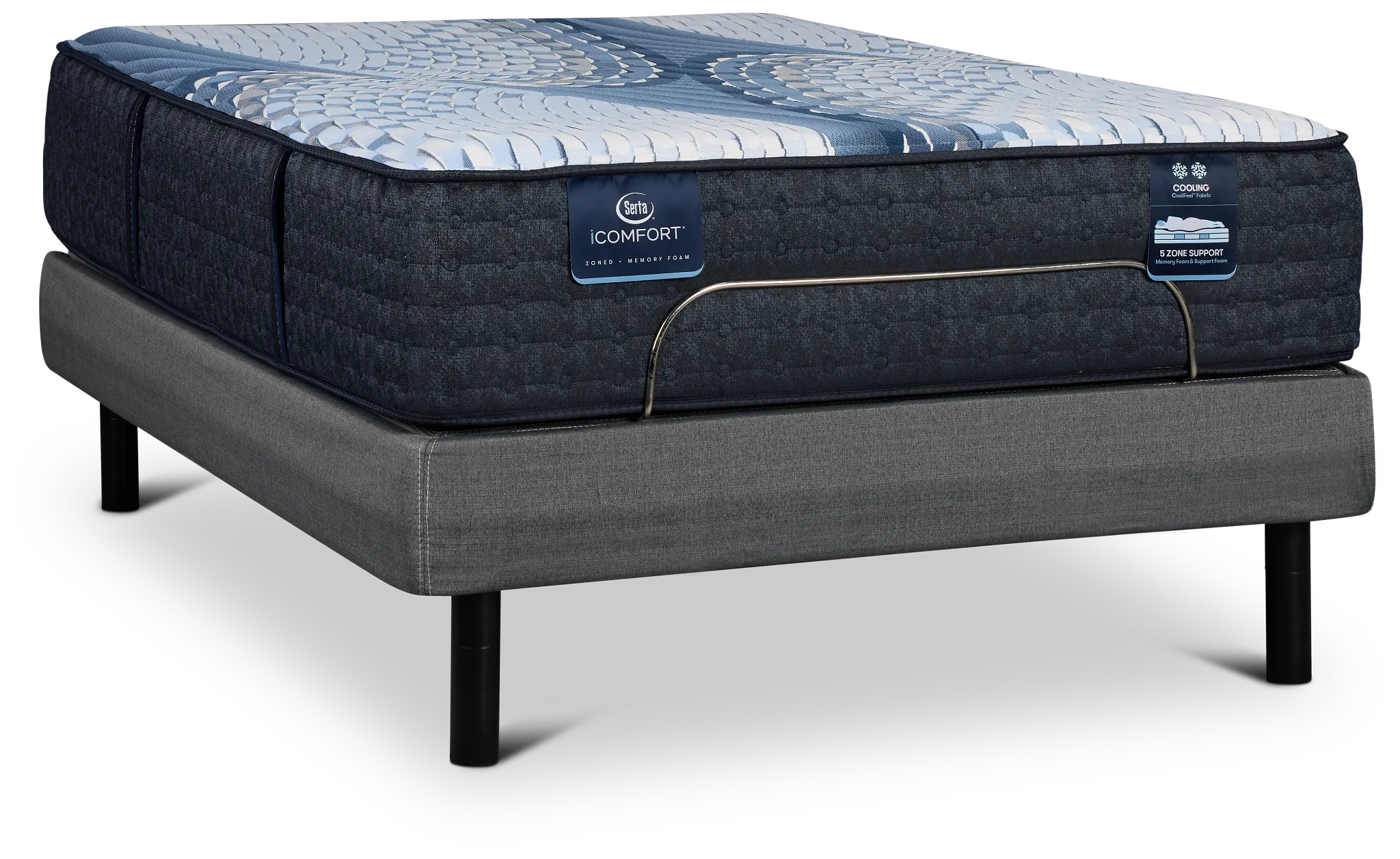 Serta Icomfort Iona Medium Motion Perfect 4 Adjustable Base Set