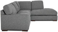 Veronica Dark Gray Down Right Bumper Sectional