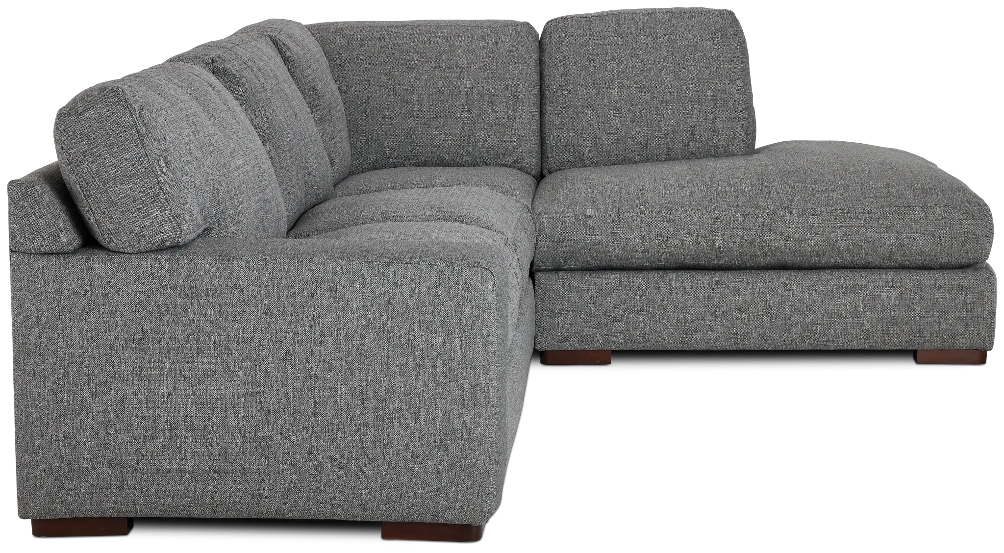 Veronica Dark Gray Down Right Bumper Sectional