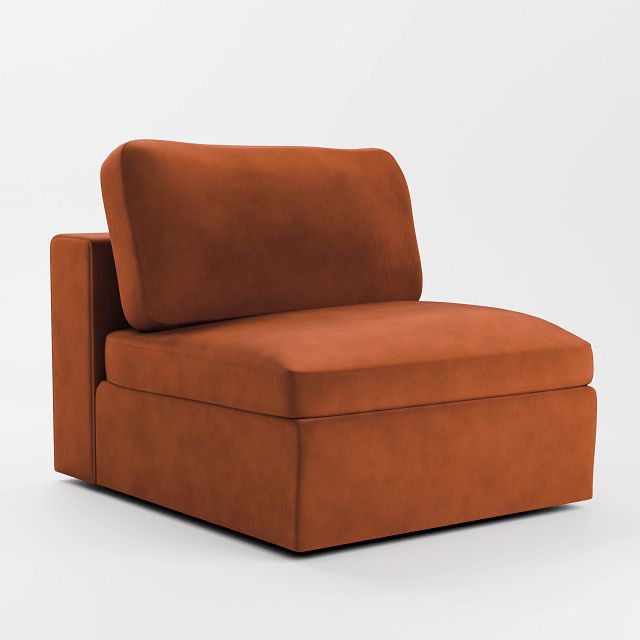 Destin Joya Orange Velvet Swivel Chair