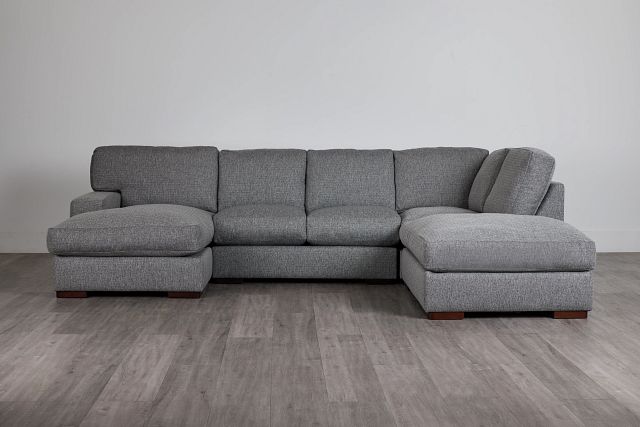 Veronica Dark Gray Down Small Right Bumper Sectional