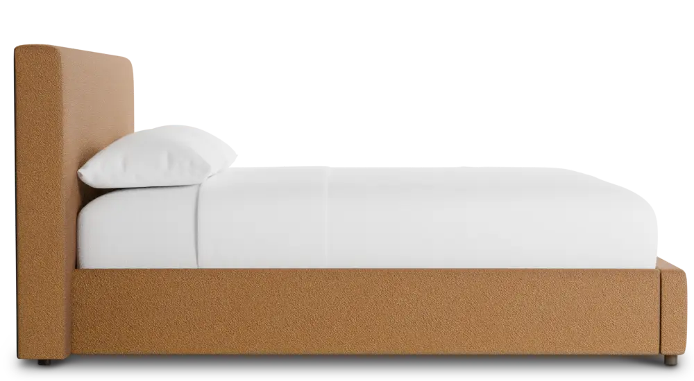 Grayton Elite Light Brown 44" Upholstered Platform Bed Grayton Elite Light Brown 44" Upholstered Platform Bed