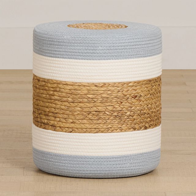 Shelly Multicolored Woven Accent Stool