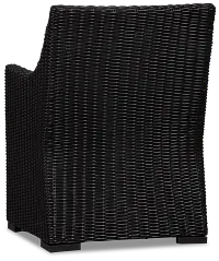 Montecito Black Cushioned Arm Chair