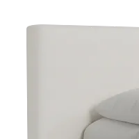 Grayton Gellar White 44" Upholstered Platform Bed